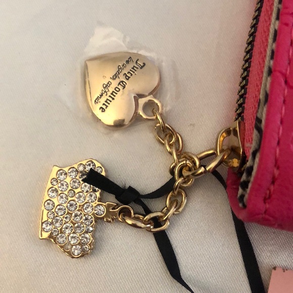 Juicy Couture Pink Flash Not Your Babe Small Zip Around Bifold Wallet NWT - Picture 5 of 16